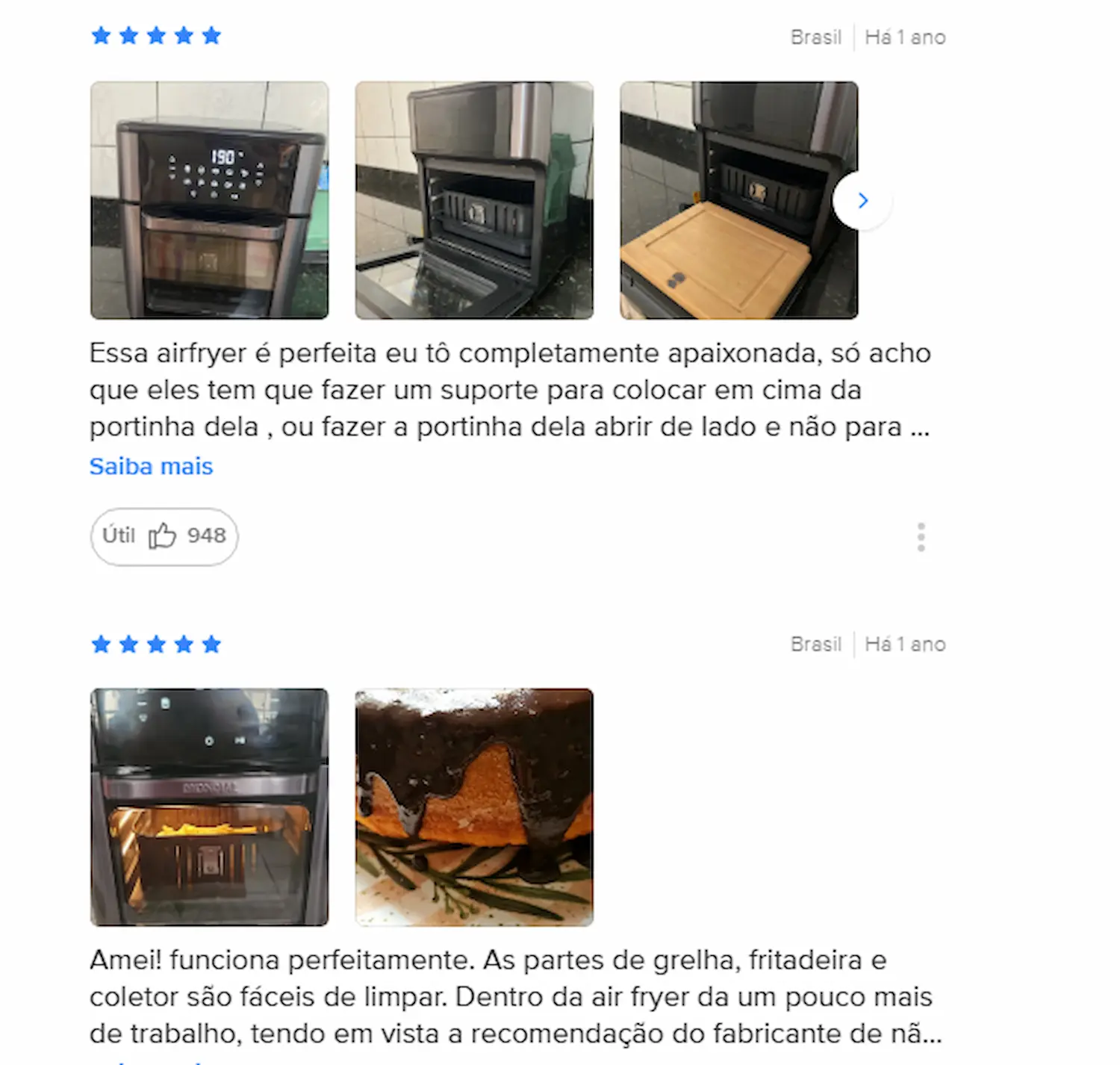 Vale a pena comprar? As análises honestas que te ajudam a não jogar dinheiro fora em 2026 3 Avaliações de consumidores no Mercado Livre sobre a Fritadeira Elétrica Mondial AFON-12L-BG Forno Oven 12 litros preta.