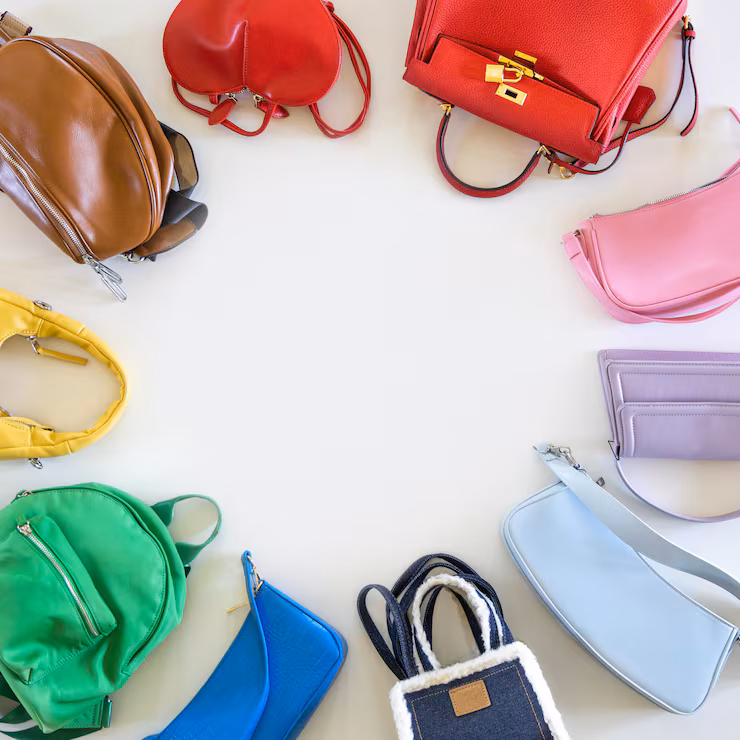 Bolsas femininas em promoção no Mercado Livre: veja modelos práticos para o dia a dia 3 Mulher segurando bolsa rosa e óculos escuros próxima à caixa Mercado Livre em ambiente externo
