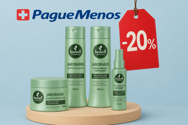 Pague Menos libera cupom de desconto de 20% para produtos Haskell; veja como aproveitar