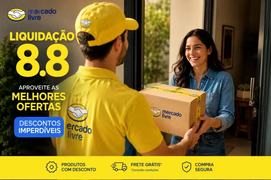 Liquidação 8.8 do Mercado Livre terá cupons e ofertas; veja se vale a pena esperar pela promoção 2 Consumidora recebe encomenda durante a Liquidação 8.8 do Mercado Livre.