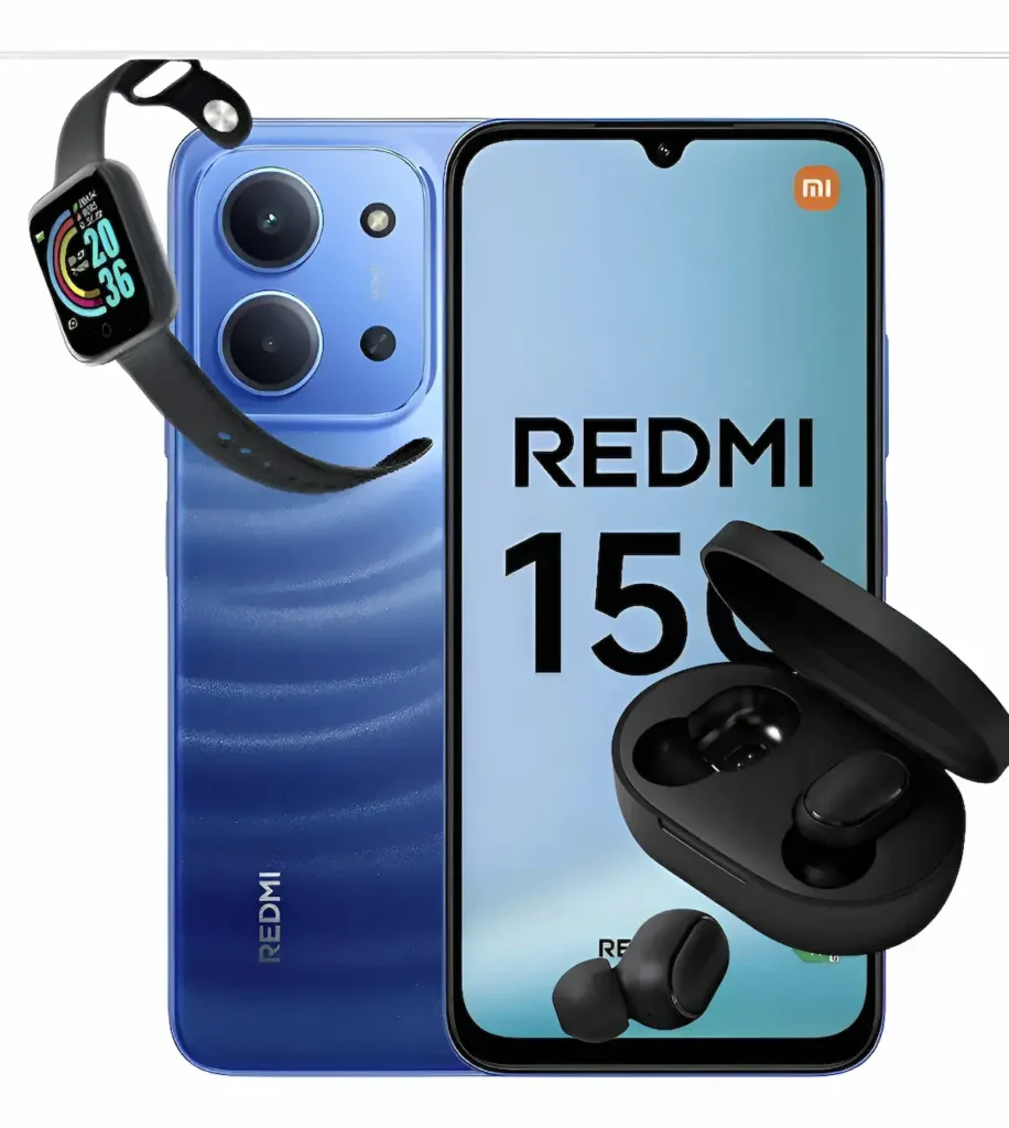 Xiaomi Redmi 15C com 256 GB de armazenamento e 8 GB de RAM sai por R$ 1.268,23 com brindes 2 Xiaomi Redmi 15C com fone Bluetooth e relógio D20 de brinde em oferta no Mercado Livre.